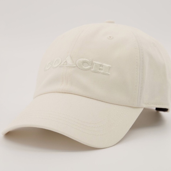 COACH UNISEX 🧢 EMBROIDERED BASEBALL SPOET RED BALLER HAT CAP CHALK🧢 - Picture 1 of 10